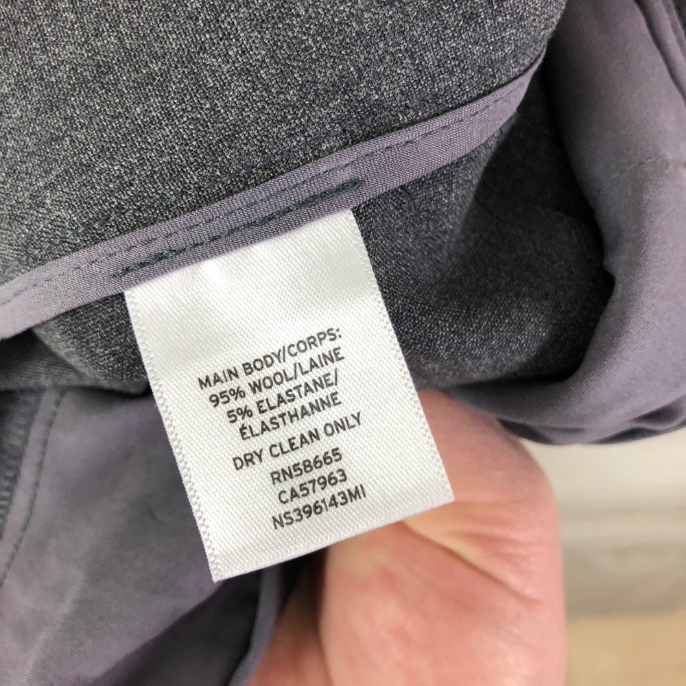Nordstrom Signature Wool Blend Dress Pant in Charcoal Grey Reg & Plus Si… - Picture 5 of 5